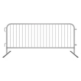 30 Pack - 8.5 Ft Economy Pre - Galvanized Steel Barricades + Storage Cart - Crowd Control Warehouse