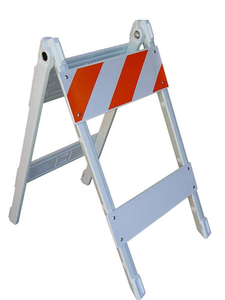 High Impact Plastic Folding Barricade - Type I and II Traffic Barricades - Crowd Control Warehouse