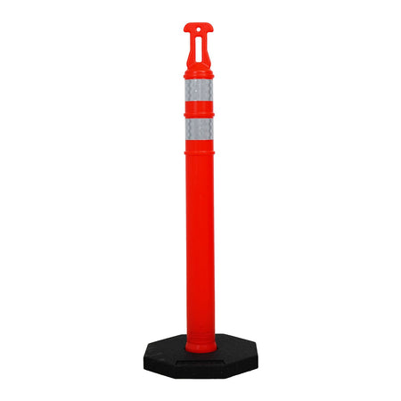 Orange Delineator Post with Gorilla Grip Handle - Crowd Control Warehouse