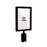 Post Top Sign Frame for CCW Series Retractable Belt Barriers - Crowd Control Warehouse