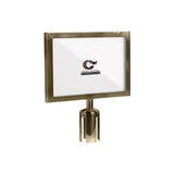 Post Top Sign Frame for CCW Series Retractable Belt Barriers - Crowd Control Warehouse