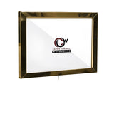 Post Top Sign Frame for CCW Series Retractable Belt Barriers - Crowd Control Warehouse