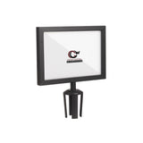 Post Top Sign Frame for CCW Series Retractable Belt Barriers - Crowd Control Warehouse