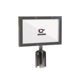 Post Top Sign Frame for CCW Series Retractable Belt Barriers - Crowd Control Warehouse