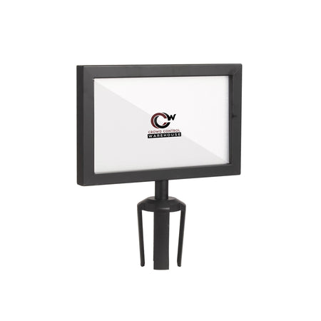 Post Top Sign Frame for CCW Series Retractable Belt Barriers for 3" OD Stanchions - Crowd Control Warehouse
