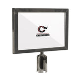 Post Top Sign Frame for CCW Series Retractable Belt Barriers for 3" OD Stanchions - Crowd Control Warehouse