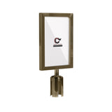 Post Top Sign Frame for CCW Series Retractable Belt Barriers for 3" OD Stanchions - Crowd Control Warehouse