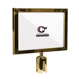 Post Top Sign Frame for CCW Series Retractable Belt Barriers for 3" OD Stanchions - Crowd Control Warehouse