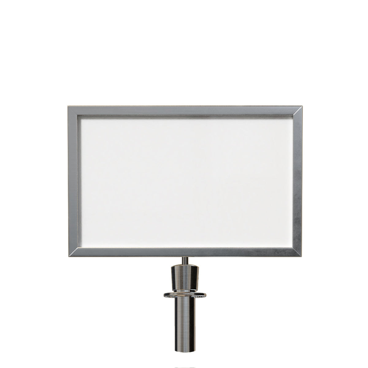 Post Top Sign Frame for Crown or Flat Top Economy Rope Stanchions - Crowd Control Warehouse