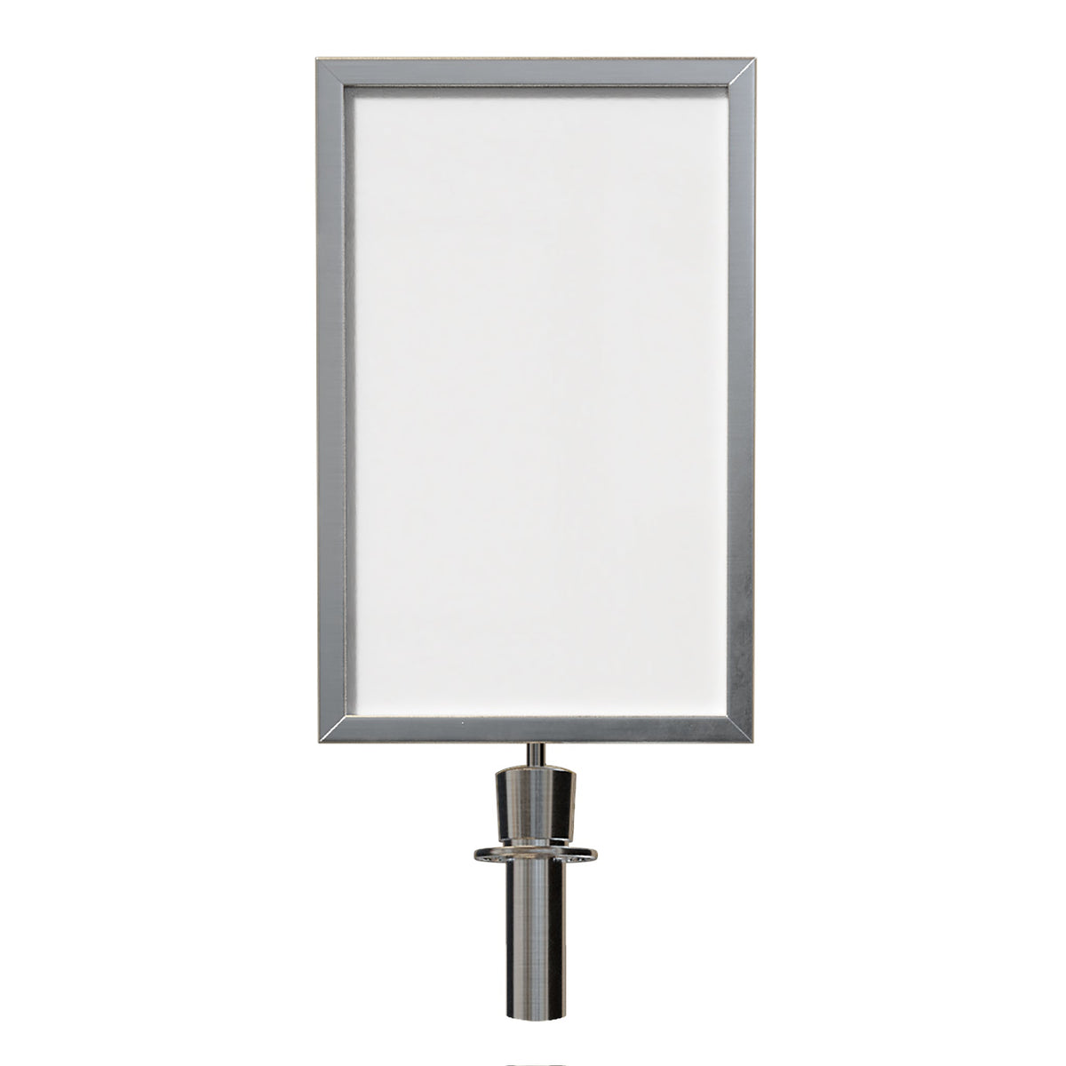 Post Top Sign Frame for Crown or Flat Top Economy Rope Stanchions - Crowd Control Warehouse