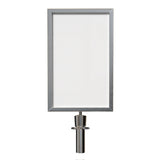 Post Top Sign Frame for Crown or Flat Top Economy Rope Stanchions - Crowd Control Warehouse