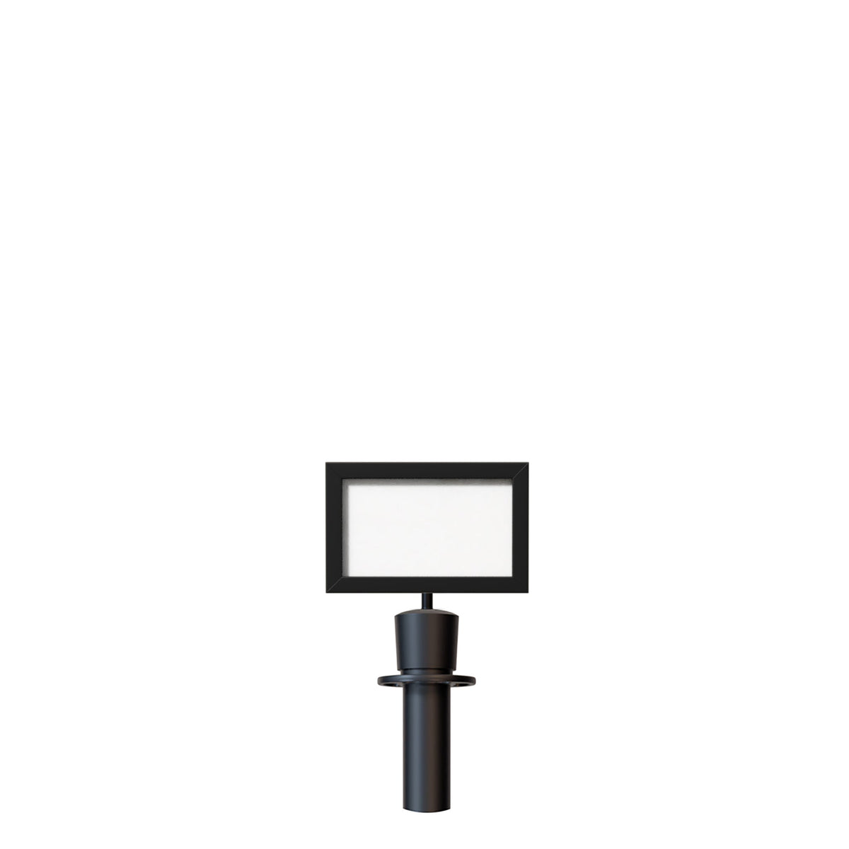 Post Top Sign Frame for Crown or Flat Top Economy Rope Stanchions - Crowd Control Warehouse