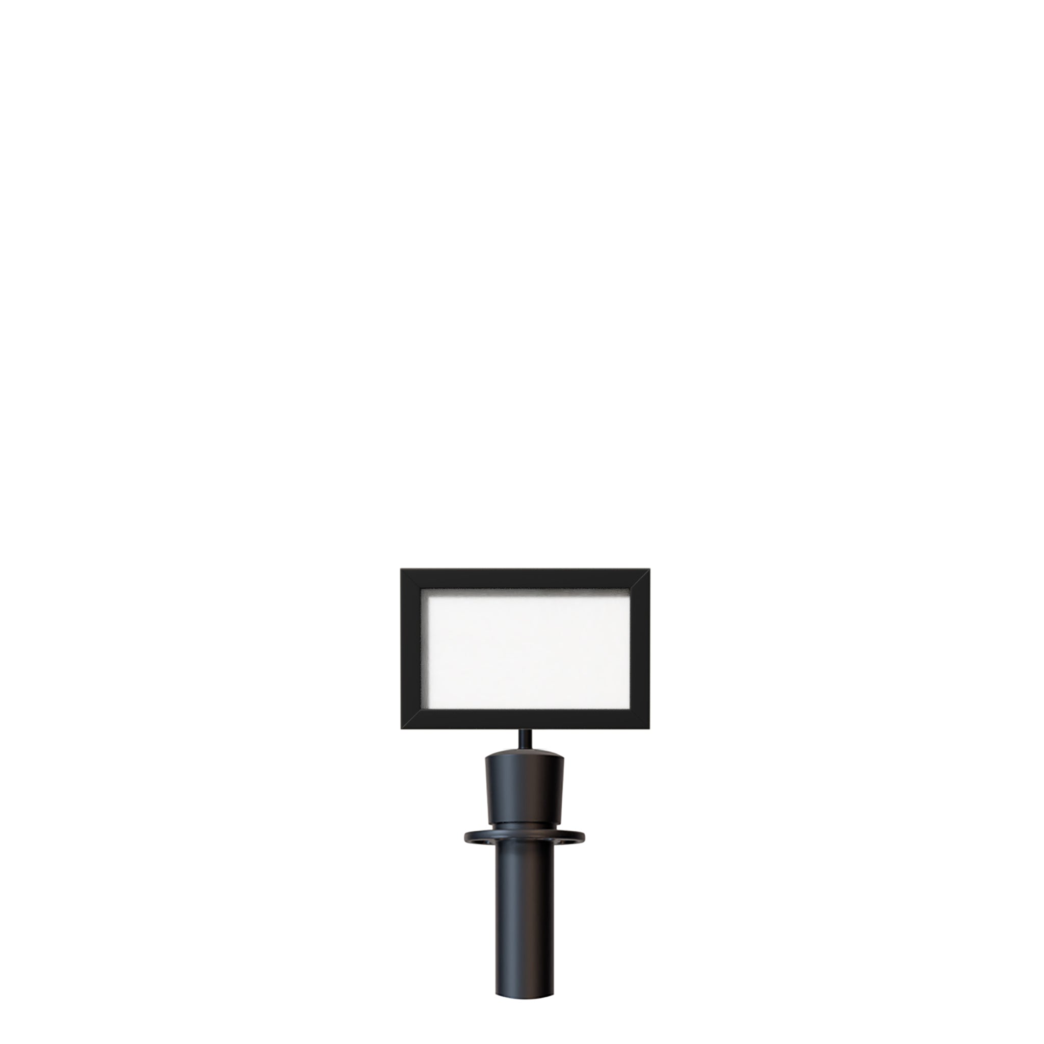 Post Top Sign Frame for Crown or Flat Top Economy Rope Stanchions - Crowd Control Warehouse