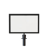 Post Top Sign Frame for Crown or Flat Top Economy Rope Stanchions - Crowd Control Warehouse