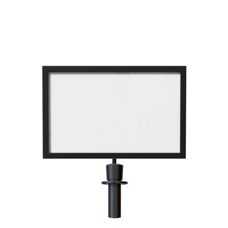 Post Top Sign Frame for Crown or Flat Top Economy Rope Stanchions - Crowd Control Warehouse