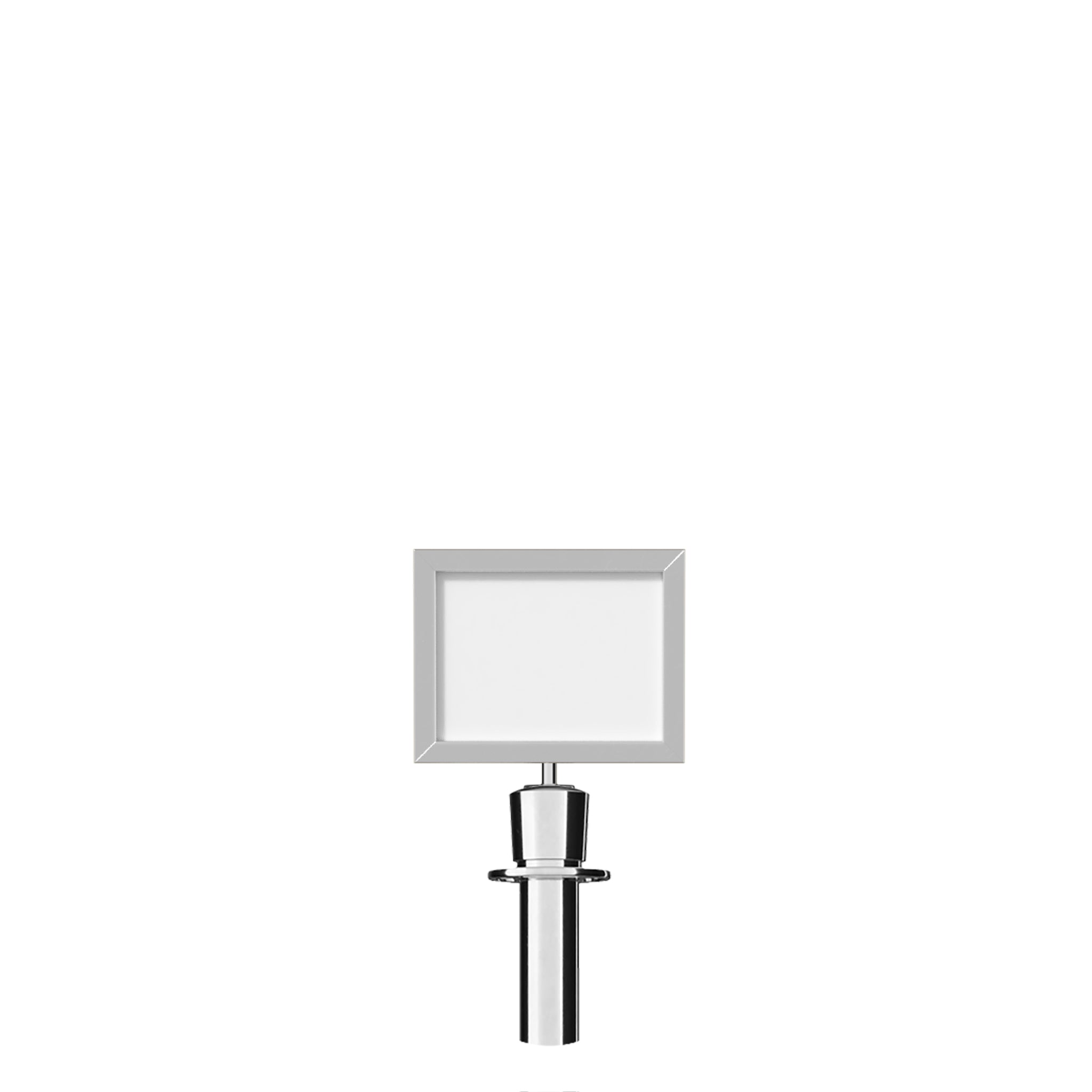 Post Top Sign Frame for Crown or Flat Top Economy Rope Stanchions - Crowd Control Warehouse