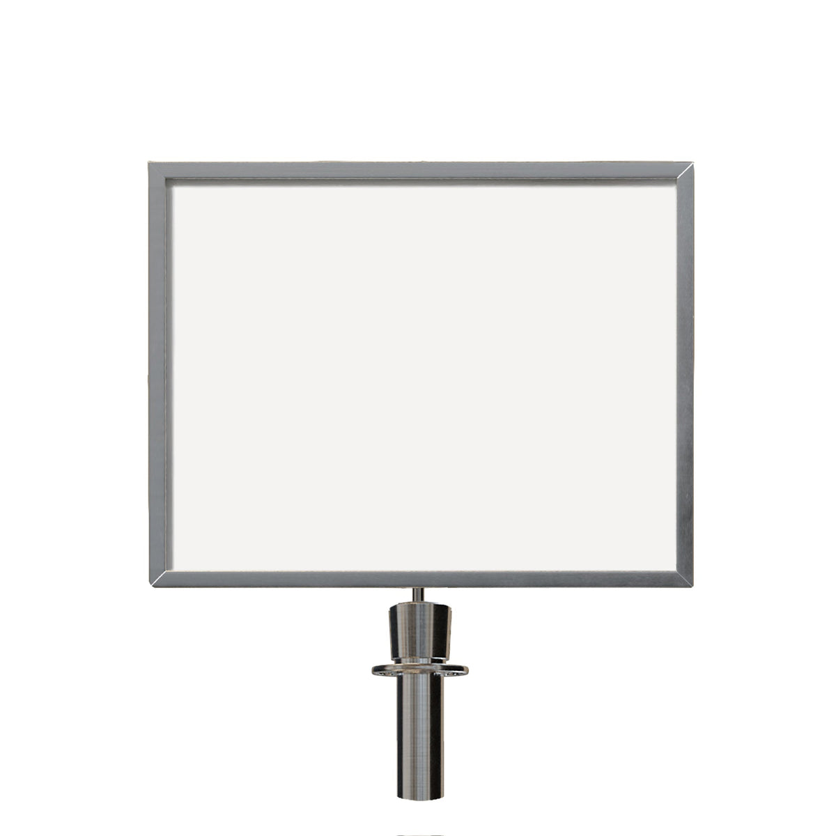 Post Top Sign Frame for Crown or Flat Top Economy Rope Stanchions - Crowd Control Warehouse