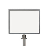 Post Top Sign Frame for Crown or Flat Top Economy Rope Stanchions - Crowd Control Warehouse