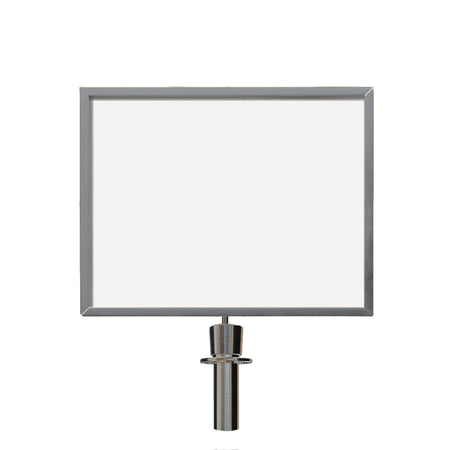 Post Top Sign Frame for Crown or Flat Top Economy Rope Stanchions - Crowd Control Warehouse