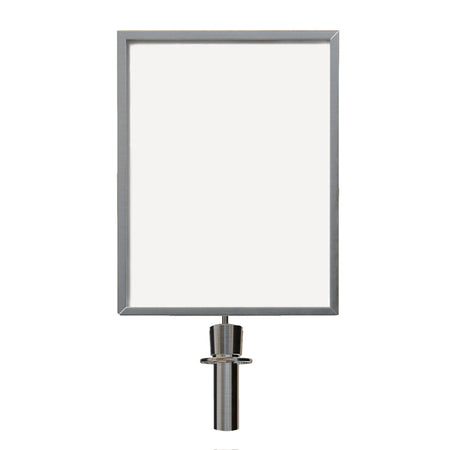 Post Top Sign Frame for Crown or Flat Top Economy Rope Stanchions - Crowd Control Warehouse