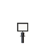 Post Top Sign Frame for Crown or Flat Top Economy Rope Stanchions - Crowd Control Warehouse