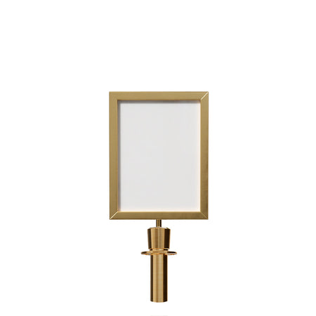Post Top Sign Frame for Crown or Flat Top Economy Rope Stanchions - Crowd Control Warehouse