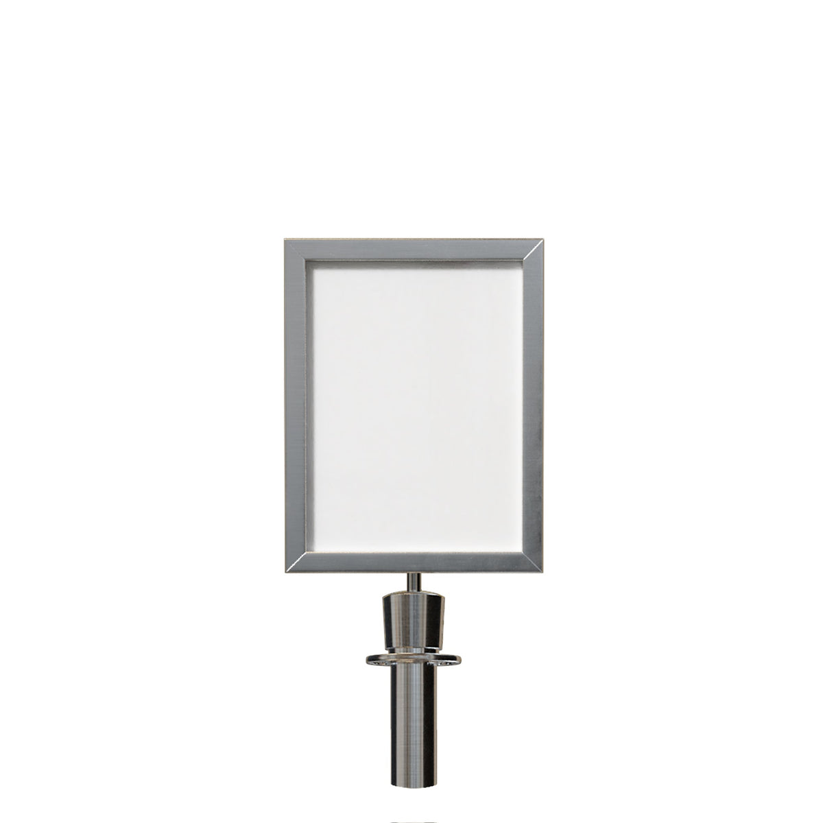 Post Top Sign Frame for Crown or Flat Top Economy Rope Stanchions - Crowd Control Warehouse