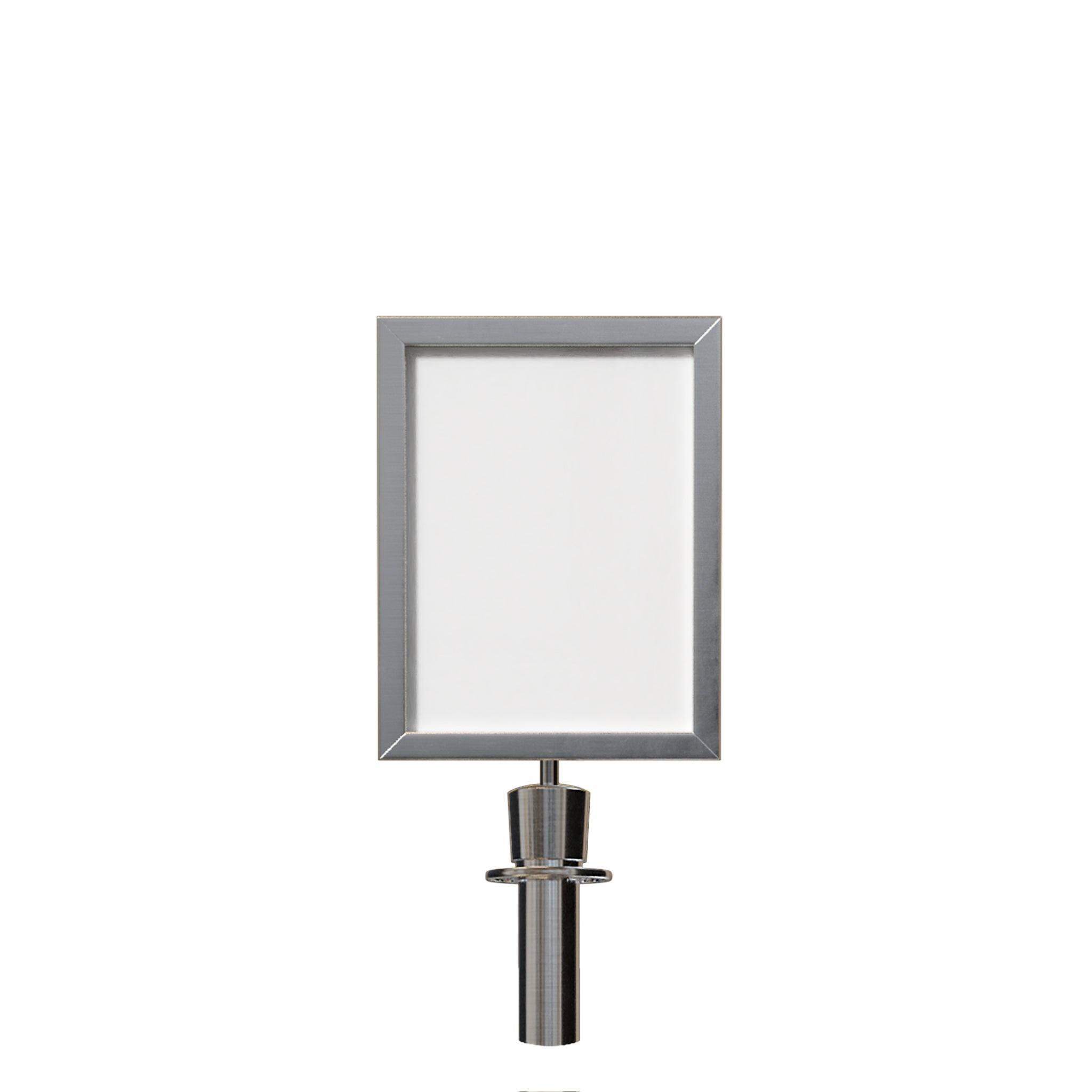 Post Top Sign Frame for Crown or Flat Top Economy Rope Stanchions - Crowd Control Warehouse