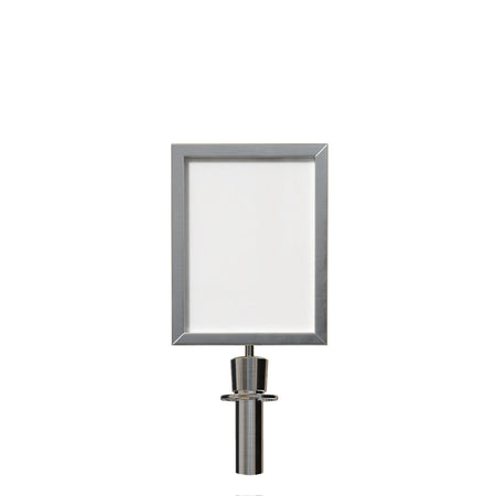 Post Top Sign Frame for Crown or Flat Top Economy Rope Stanchions - Crowd Control Warehouse