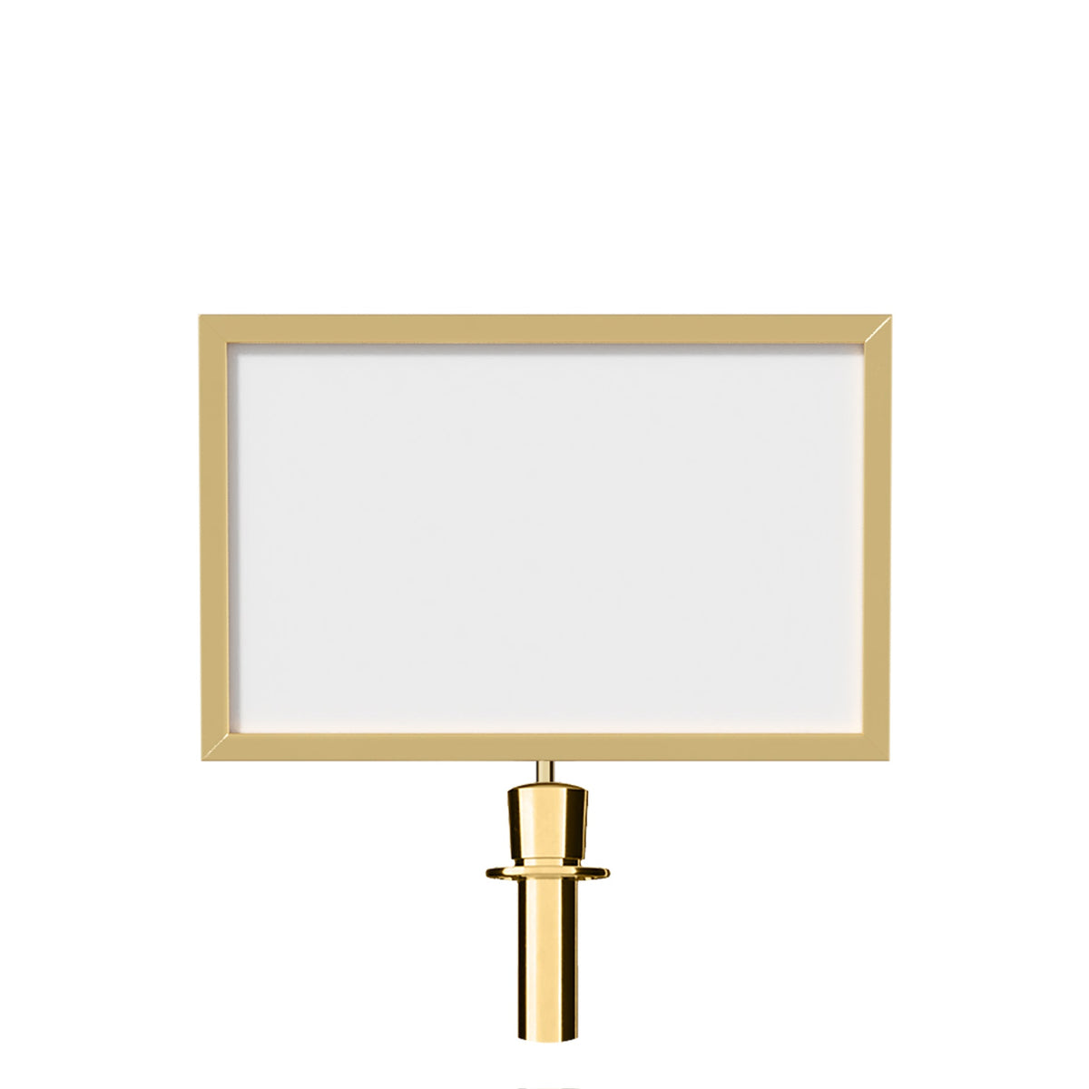 Post Top Sign Frame for Crown or Flat Top Economy Rope Stanchions - Crowd Control Warehouse