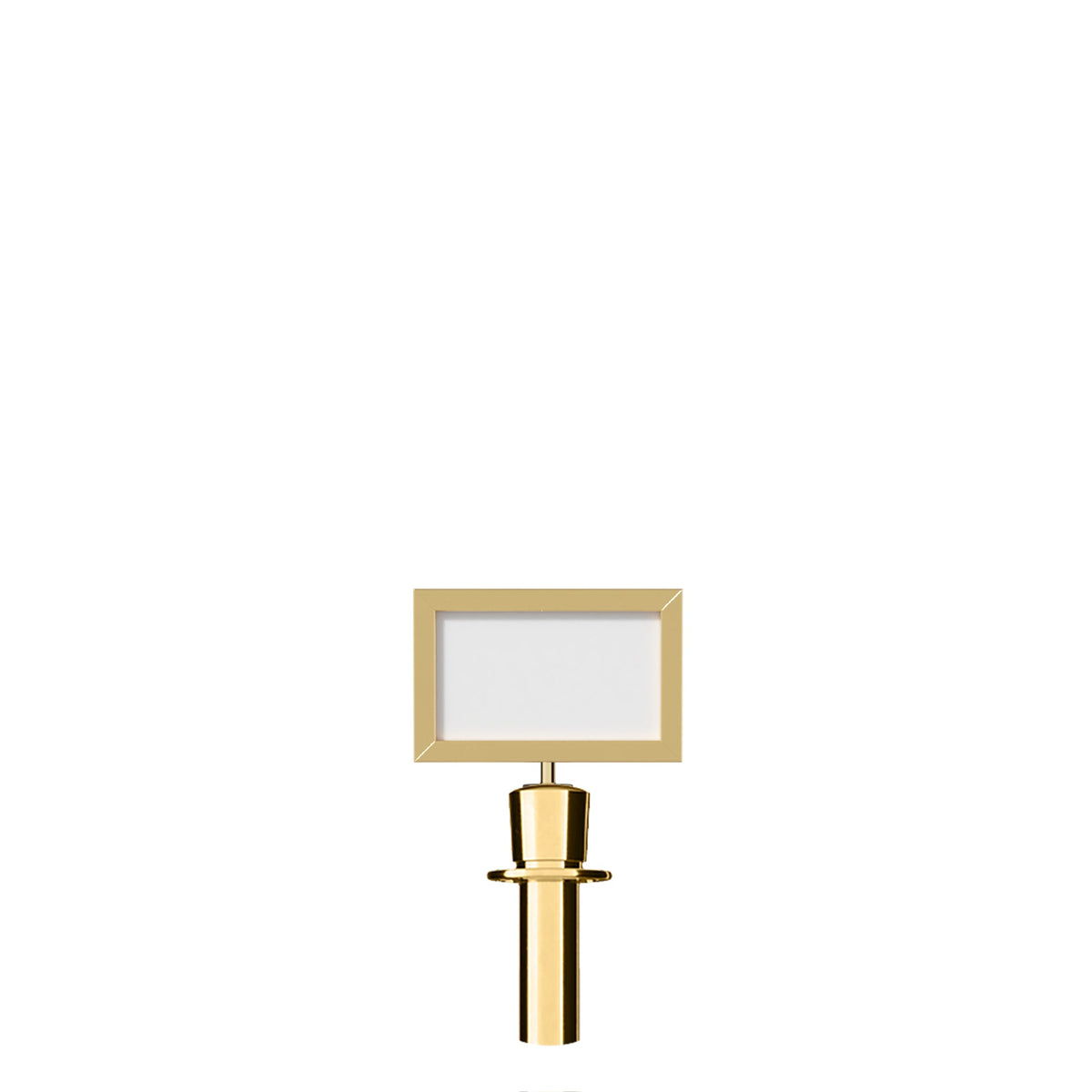 Post Top Sign Frame for Crown or Flat Top Economy Rope Stanchions - Crowd Control Warehouse