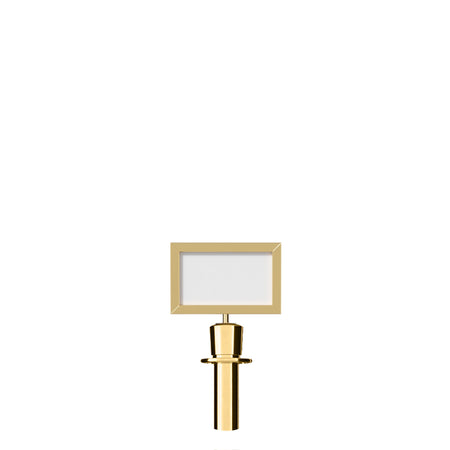 Post Top Sign Frame for Crown or Flat Top Economy Rope Stanchions - Crowd Control Warehouse