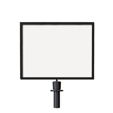 Post Top Sign Frame for Crown or Flat Top Economy Rope Stanchions - Crowd Control Warehouse