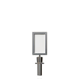 Post Top Sign Frame for Crown or Flat Top Economy Rope Stanchions - Crowd Control Warehouse