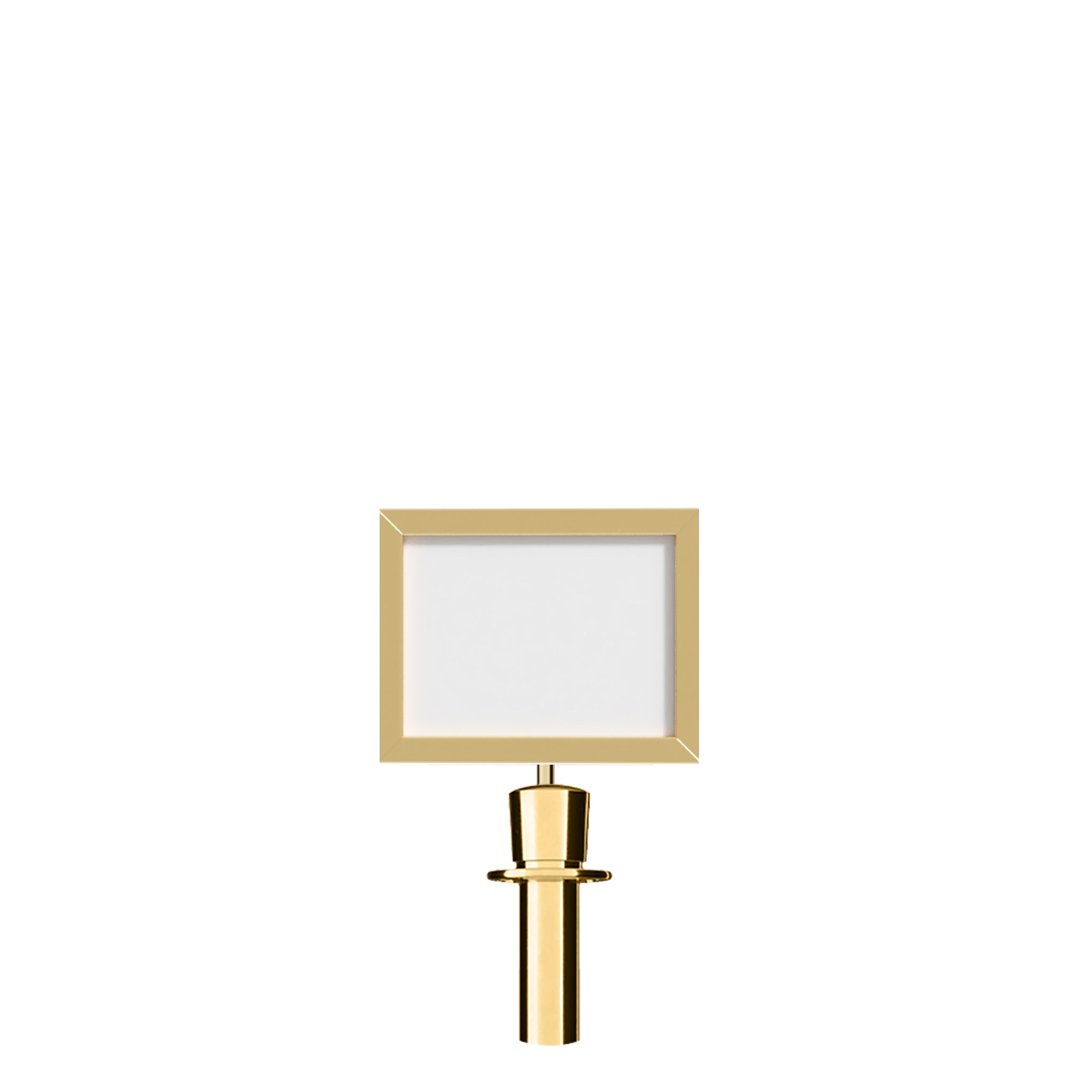 Post Top Sign Frame for Crown or Flat Top Economy Rope Stanchions - Crowd Control Warehouse