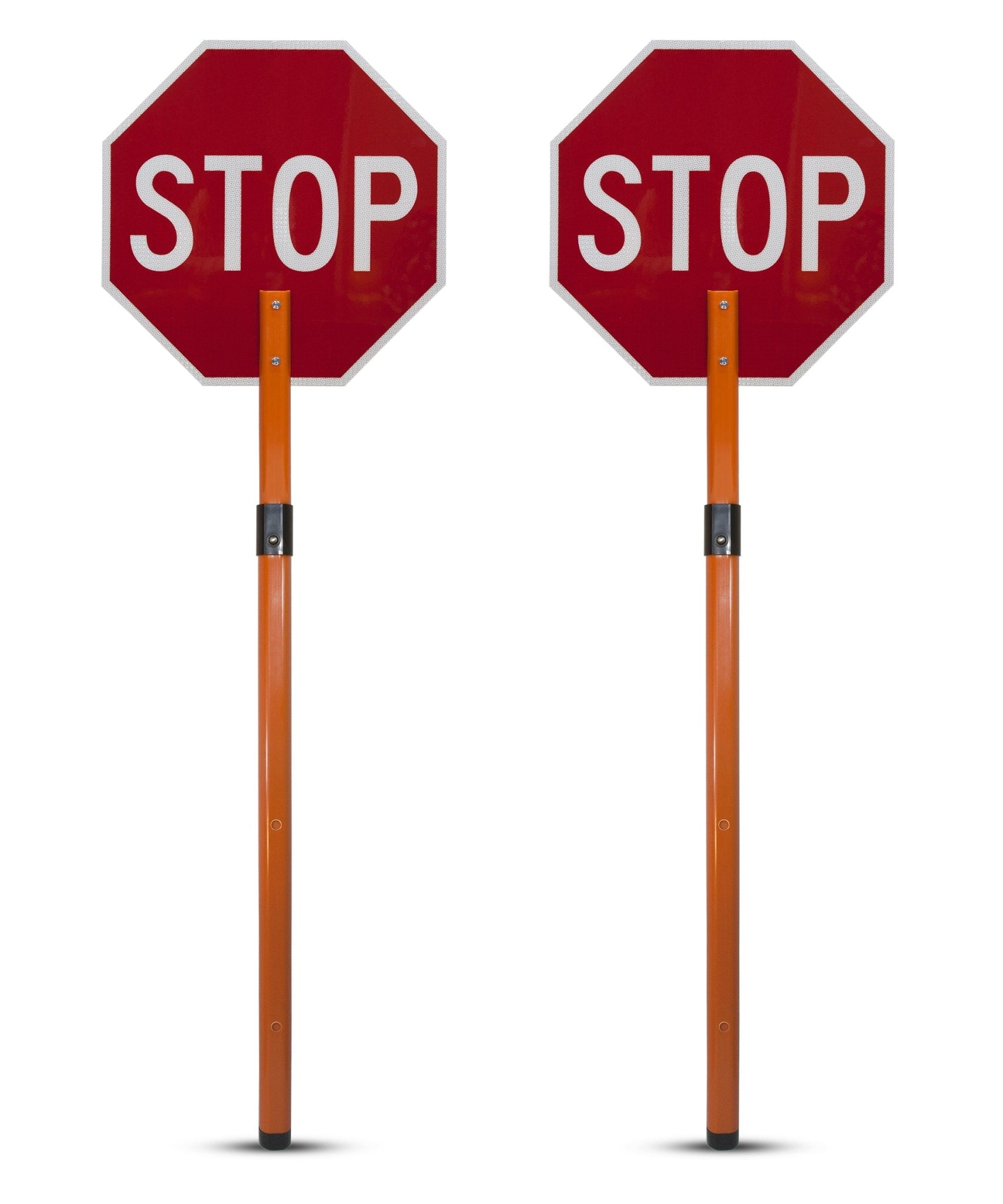 Rigid Stop/Stop Paddle Sign with Handle & Staff - Crowd Control Warehouse
