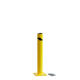 Safety Yellow Steel Bollards, 4.5" Diameter, 24 - 60" Height - Trafford Industrial - Crowd Control Warehouse