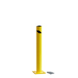 Safety Yellow Steel Bollards, 4.5" Diameter, 24 - 60" Height - Trafford Industrial - Crowd Control Warehouse