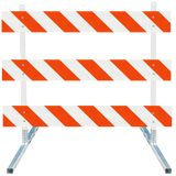 Telespar / Steel Square Tube Type III Traffic Barricade - Crowd Control Warehouse