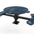 Round Pedestal Picnic Table with 3 Seats - Diamond Pattern - 46 In.