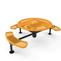 Round Nexus Pedestal Picnic Table with 3 Seats - Diamond Pattern - 46 In.