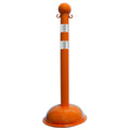 Traffic Control Plastic Stanchion with DOT Reflective Stripes