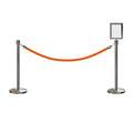 Crown Top Post and Rope Stanchion Kit with Sign Frame - Montour Line