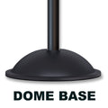 Crown Top Post and Rope Stanchion with Dome Base - Montour Line CDLine