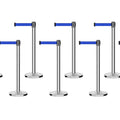 Set of (10) CCW Series Retractable Belt Barriers - 11 Ft. Belts