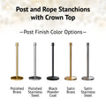Post and Rope Stanchion Kit, Crown Top Posts, 6 Ft. Velvet Foam Core Rope and Sign Frame - Montour Line