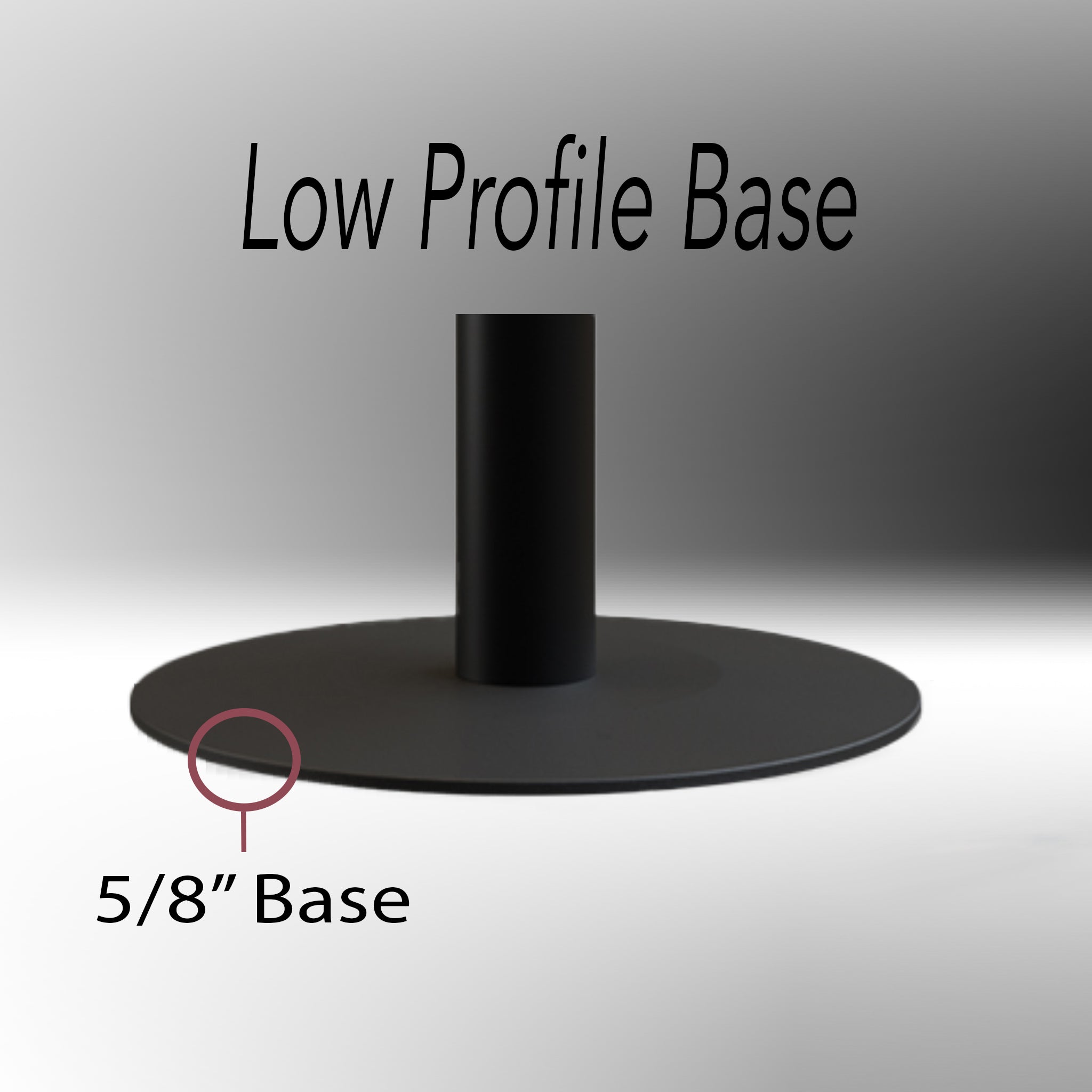 Ball Top Dual Rope Stanchion with Low Profile Base - Montour Line CXLineD - Crowd Control Warehouse