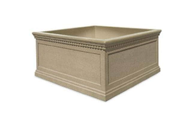 square concrete planter pots Colonial Series Large Square Concrete Planter | Reinforced Concrete | Charcoal Weatherstone | 72" x 72" x 48"