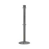Crown Top Dual Rope Stanchion with Low Profile Base - Montour Line CXLineD - Crowd Control Warehouse