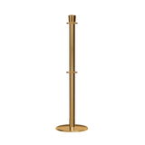 Crown Top Dual Rope Stanchion with Low Profile Base - Montour Line CXLineD - Crowd Control Warehouse